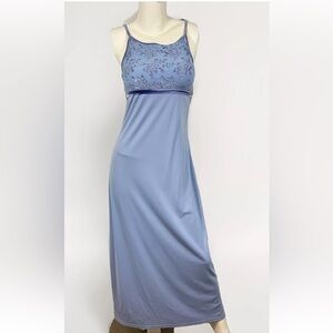 NEW I.N. San Francisco Evening Gown Sequins Prom Formal Juniors Sz M Blue Dress
